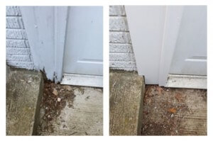 before and after door threshold