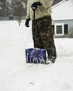 shovelling snow